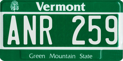 VT license plate ANR259