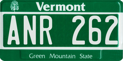 VT license plate ANR262