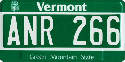 VT license plate ANR266