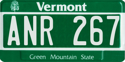 VT license plate ANR267
