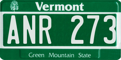 VT license plate ANR273