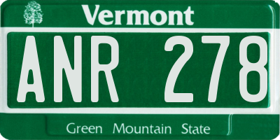 VT license plate ANR278
