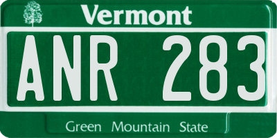 VT license plate ANR283