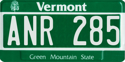 VT license plate ANR285