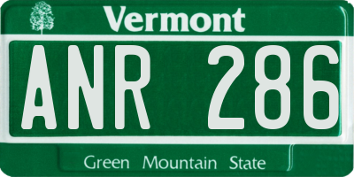 VT license plate ANR286