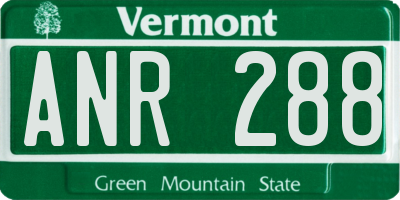 VT license plate ANR288