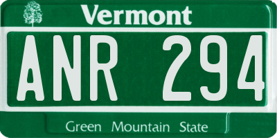 VT license plate ANR294