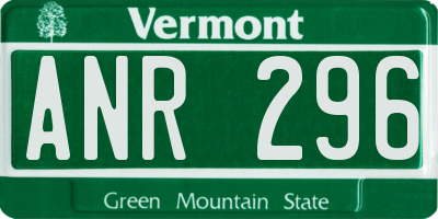 VT license plate ANR296