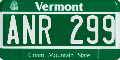 VT license plate ANR299