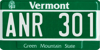 VT license plate ANR301