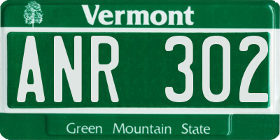 VT license plate ANR302