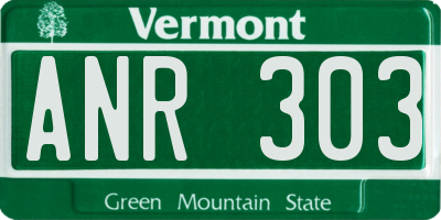 VT license plate ANR303