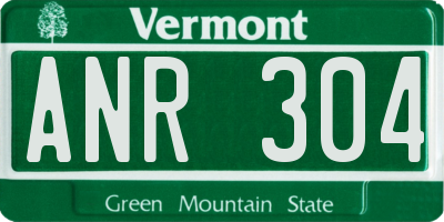 VT license plate ANR304