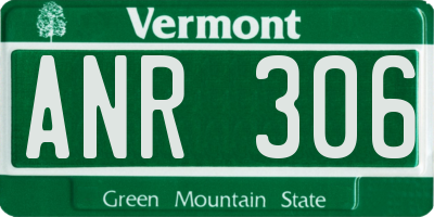 VT license plate ANR306