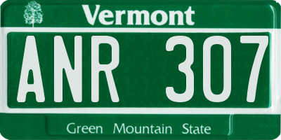 VT license plate ANR307