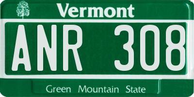 VT license plate ANR308