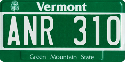 VT license plate ANR310