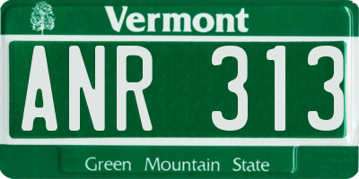 VT license plate ANR313