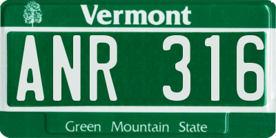 VT license plate ANR316