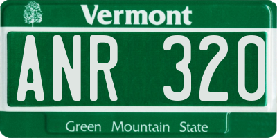 VT license plate ANR320