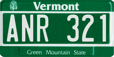 VT license plate ANR321