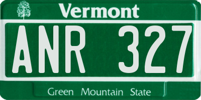 VT license plate ANR327