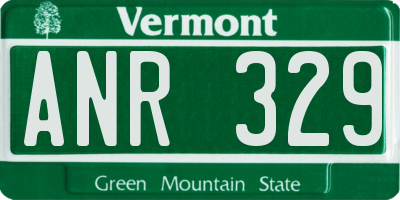 VT license plate ANR329