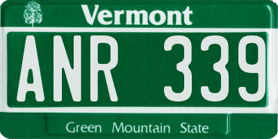 VT license plate ANR339