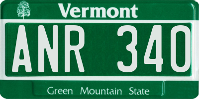 VT license plate ANR340