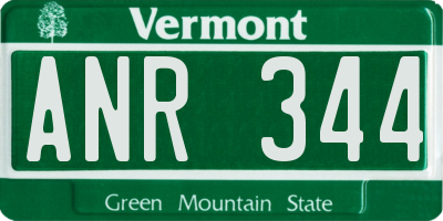 VT license plate ANR344