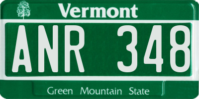 VT license plate ANR348