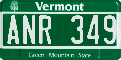 VT license plate ANR349