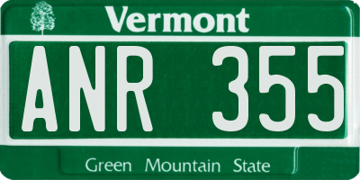VT license plate ANR355