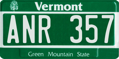 VT license plate ANR357