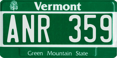 VT license plate ANR359