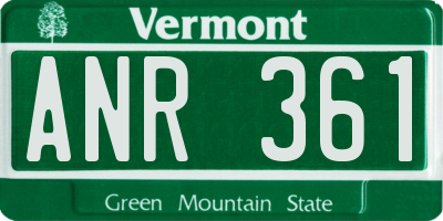 VT license plate ANR361