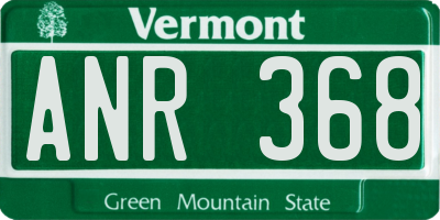 VT license plate ANR368