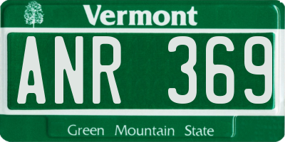 VT license plate ANR369