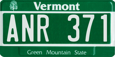 VT license plate ANR371