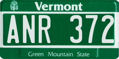 VT license plate ANR372