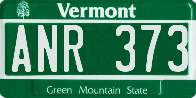 VT license plate ANR373