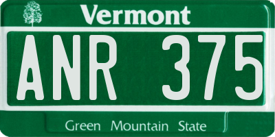 VT license plate ANR375