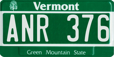 VT license plate ANR376