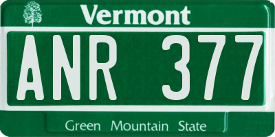 VT license plate ANR377