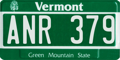 VT license plate ANR379