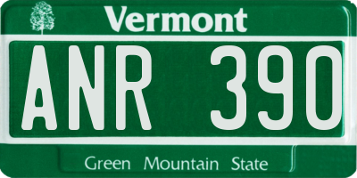 VT license plate ANR390