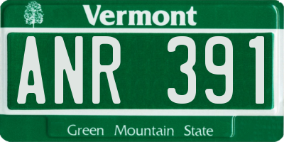 VT license plate ANR391