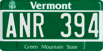 VT license plate ANR394
