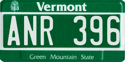 VT license plate ANR396