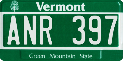 VT license plate ANR397